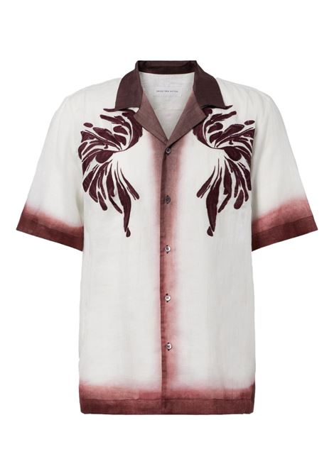 Camicia a maniche corte carlton in bordeaux Dries Van Noten - uomo DRIES VAN NOTEN | 2510807481268358